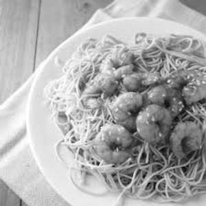 Prawns Fried Chow With Mushroom