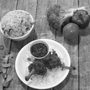 Chicken Fried Rice (650 Ml) + 2 Pcs Chicken Lollipop