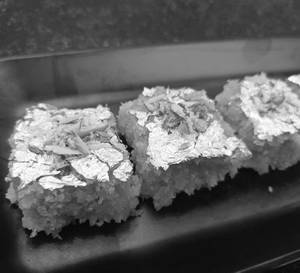 Pink Coconut Burfi Krishna Janmashtami Special 