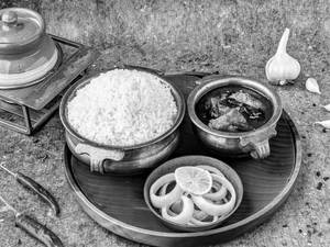 Fish Curry With  Plain Rice