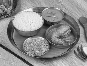 Jumbo Prawn Malaicurry Mini Thali (1pc)