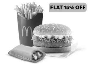McVeggie Burger + Veg Pizza McPuff + Fries (L)