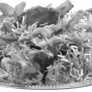 Mutton Biryani + Raita + Gravy + Onion