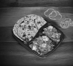 Kadhai Paneer  +  4 Butter Roti  +  Salad