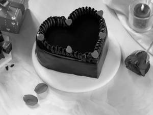 Chocolate Heart Truffle Cake