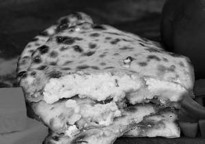 Cheese Capsicum Onion Stuffed Naan
