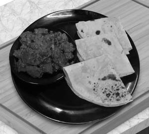 3 Chappathi + Beef Roast