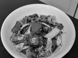 Chinese Greens & Mushroom In Spicy Black Bean Sauce