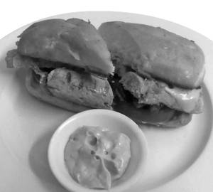 Smoked chicken sausage hot dog sub