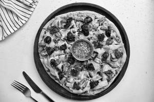 Basil Pesto Cherry Tomato Pizza (vegan)
