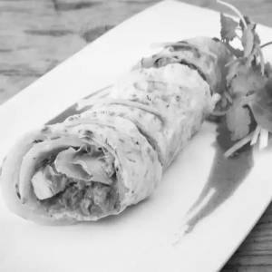 Veg seekh kebab kathi roll
