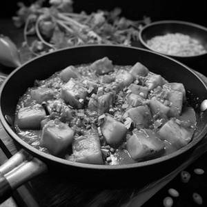 Potatoes In Chilli Garlic & Coriander Sauce