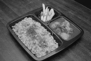 Veg Fried Rice With Chicken Manchurian (4 Pcs)