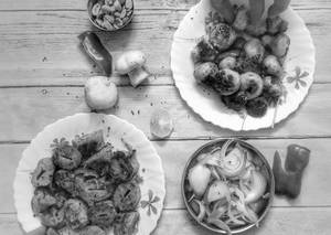 Mushroom Plate Chaap