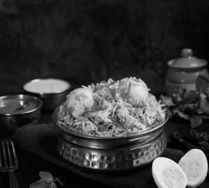 Egg biriyani half