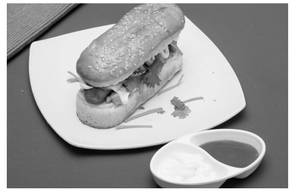 Indian veg Hot dog