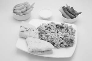 Mexican shawarma plate