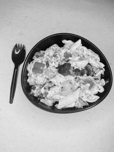 Veg Pasta With White Sause 