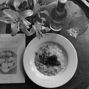 Veg Orchard Lake Mushroom Risotto In Creamy White Sauce