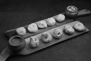 Veg Fried Momos (3pcs) + Veg Momos (3pcs)