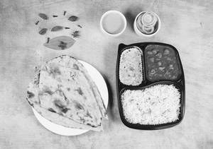 Jain Chole Masala With Dry Veg Thali