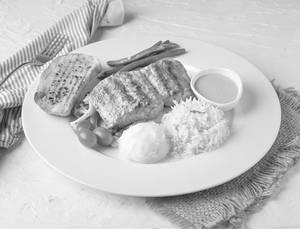 Fish Steak In Mustard Sauce With Greens