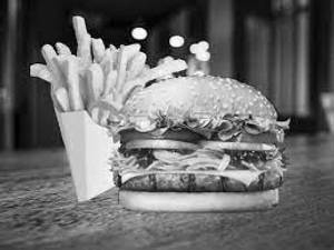 Veg Schezwan Burger + French Fries