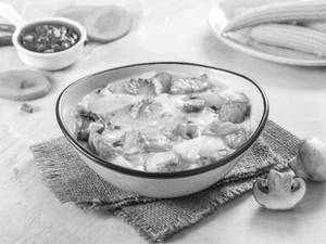 Baby Corn Mushroom In Butter Sauce