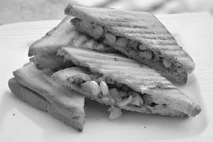 Grilled Corn Capsicum & Onion Sandwich
