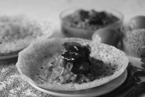 3 Appam With Mutton Stew And Soft Drinks