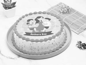 Mother's Day Celebration with Children Photo Cake