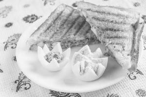 Boiled Egg Chicken Cheese Sandwich