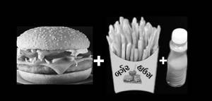 American Burger Combo With Cold Coffee