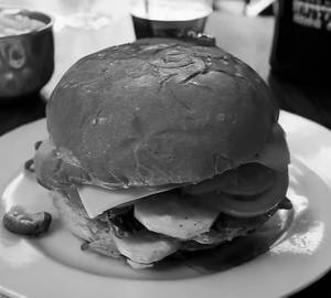 Mixed Veg Burger With Cheese Slice