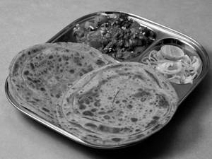 Plain Paratha + Aloo Mattar (2 Pcs)
