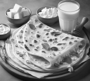 Melted Mozzarella Cheddar Cheese Parantha
