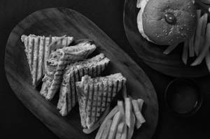 Grilled Chicken Ceaser Sandwitch & Masala Thumbs Up Combo