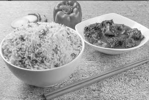 Chicken Manchurian With Fired Rice Or Noodles 