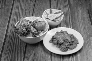 Chicken Biryani With Chicken Chaap And Salad