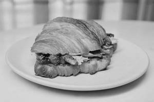 Garlic Mushroom Croissant Sandwich
