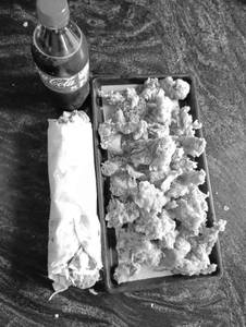 Egg Roll + Chicken Popcorn Regular +Coke  (250 ml)
