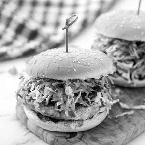 Aloo Patty Burger With Chilli Garlic