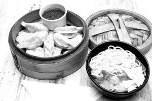Nonveg Momo + Chicken Noodle In A Bowl