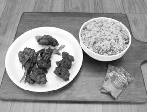 Egg Fried Rice + Chicken 65