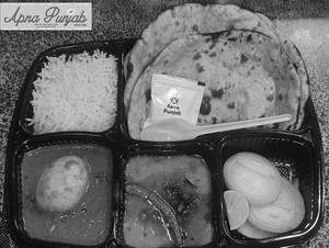 Dal Tadka +aloo Jeera+ 2 Tawa Wheat Parantha+ Rice