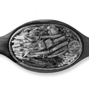 Spicy Panner Baby Corn Mushroom Platter with Cheese