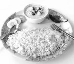 Mini kadhi chawal thali                                         