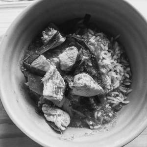 Naga Chicken(bone) Curry With Rice