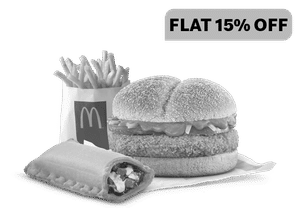 McAloo Tikki + Veg Pizza McPuff + Fries (R)