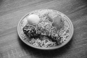 Egg Chicken Biryani With Aloo
